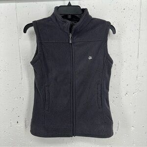 Straight Down size Small Dark Gray Textured Fleece Vest